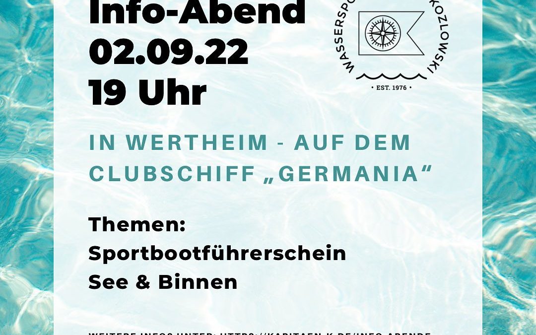 Info-Abend in Wertheim auf dem Clubschiff „Germania“